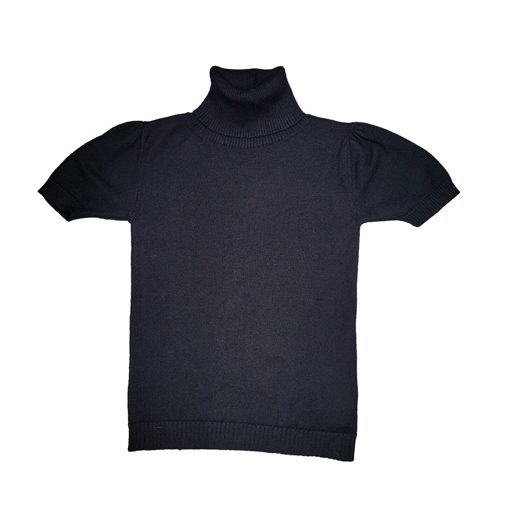 Dolce&Gabbana Junior Girls Small Black Knitted Turtleneck Top
